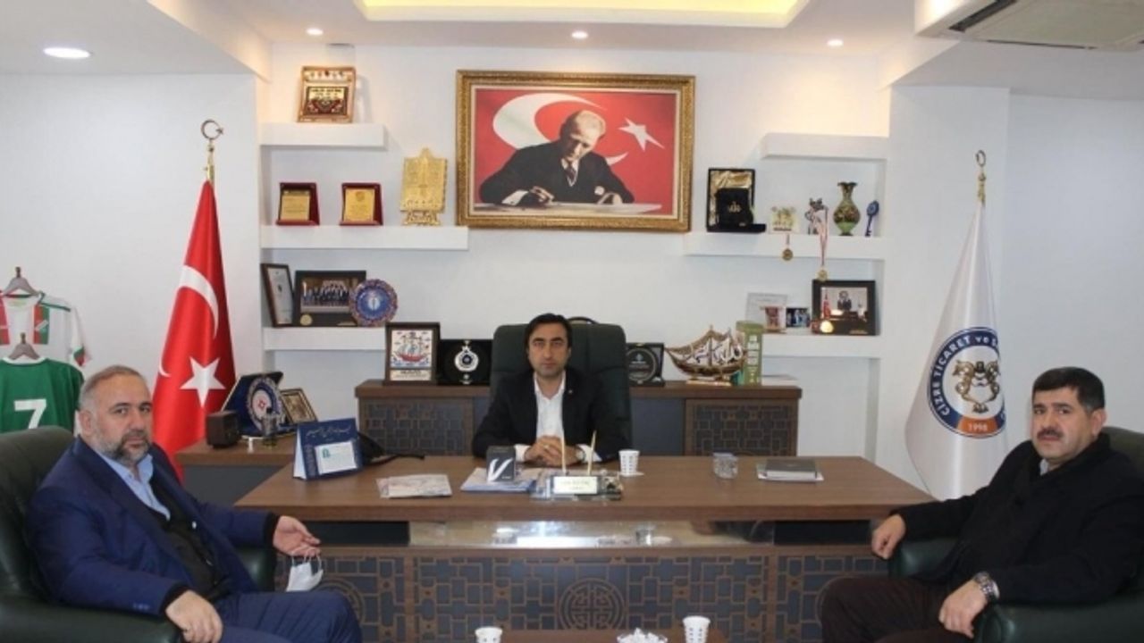 Cizre Müftüsü Baran, TSO Başkanı Sevinç ile görüştü