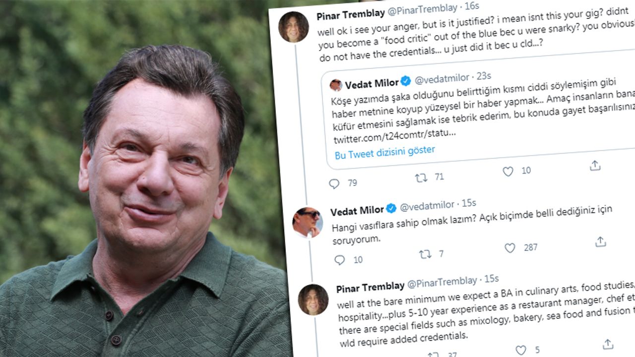 Vedat Milor'un Pınar Tremblay ile Twitter'da polemiği: I have teğet geçtim cancel culture