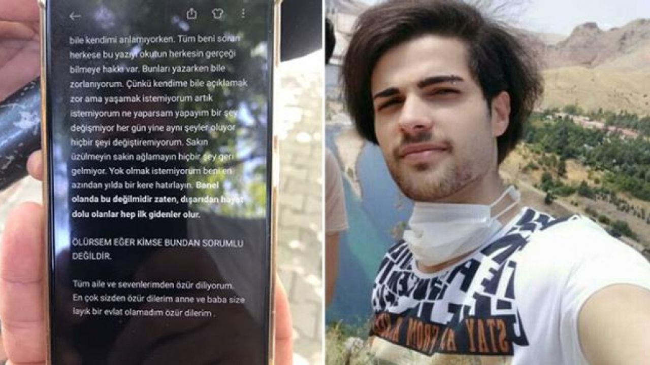 21 yaşındaki Ferhat Eren'in intihar notu: Yaşam ve mutluluğun ev, araba ve evlilik olması kadar saçma bir şey yok