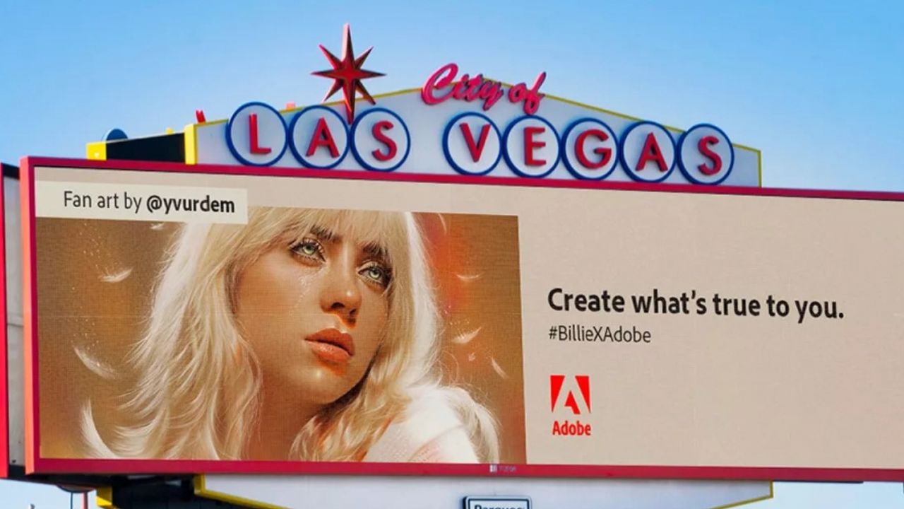 Billie Eilish Çizimi ABD Billboard'larında Sergilenen Yaşar Vurdem'in Muhteşem Eserleri!