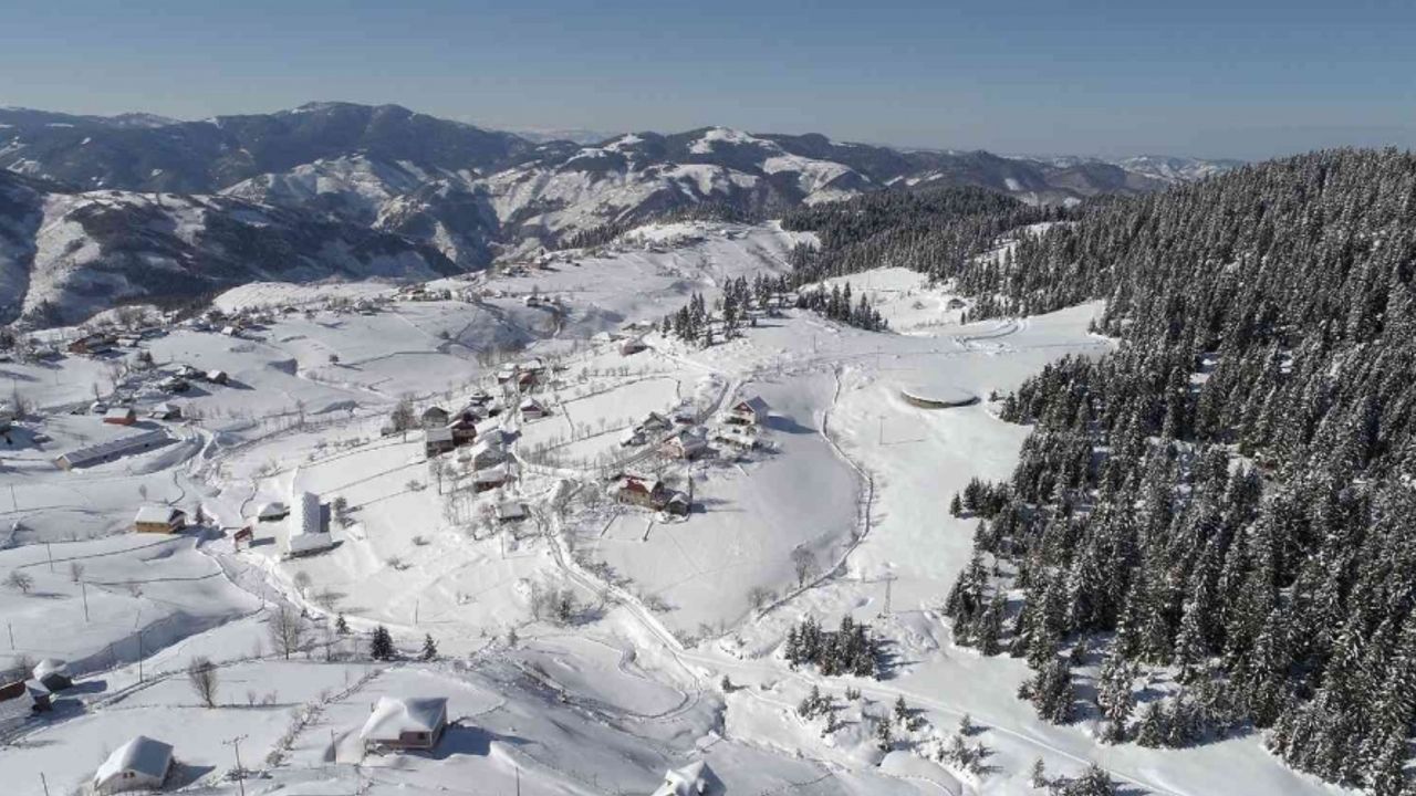 Turnalık Yaylası’nın nefes kesen güzelliği havadan görüntülendi