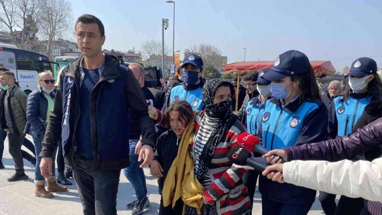 Fatih’te yakalanan dilenciler önce ağladı, sonra göbek attı