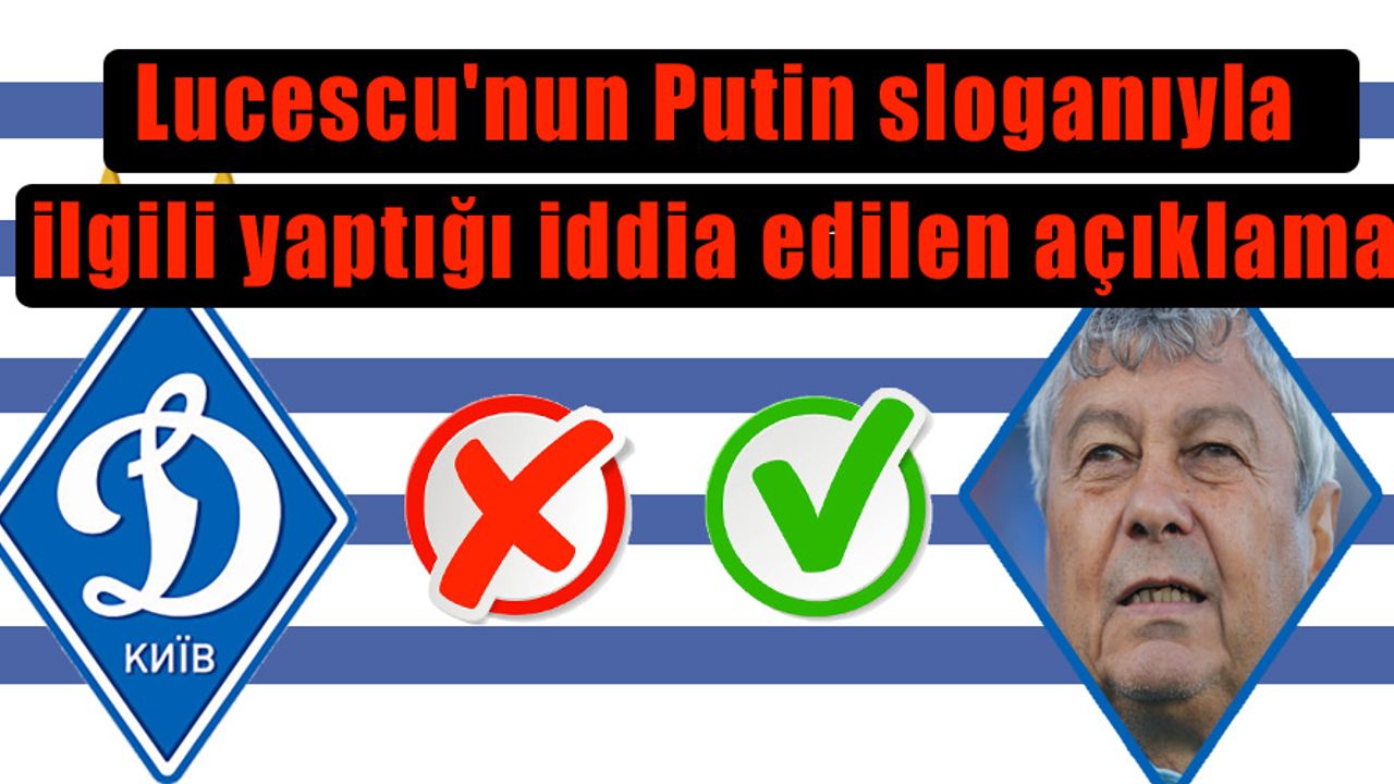Kadıköy’de ‘Putin’ sesleri! 'Lucescu'nun Putin sloganıyla ilgili yaptığı iddia edilen açıklama'