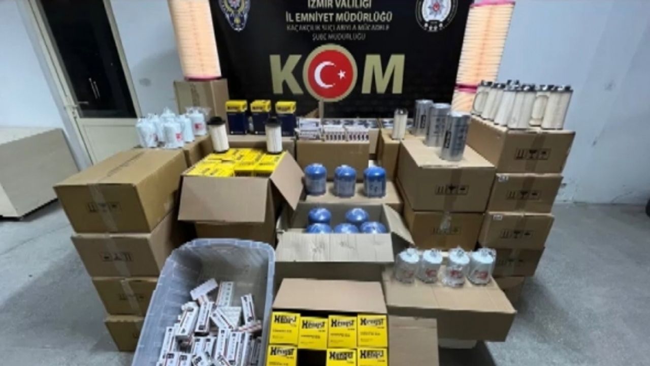 İzmir’de 2 bin 863 adet kaçak oto yedek parça ele geçirildi