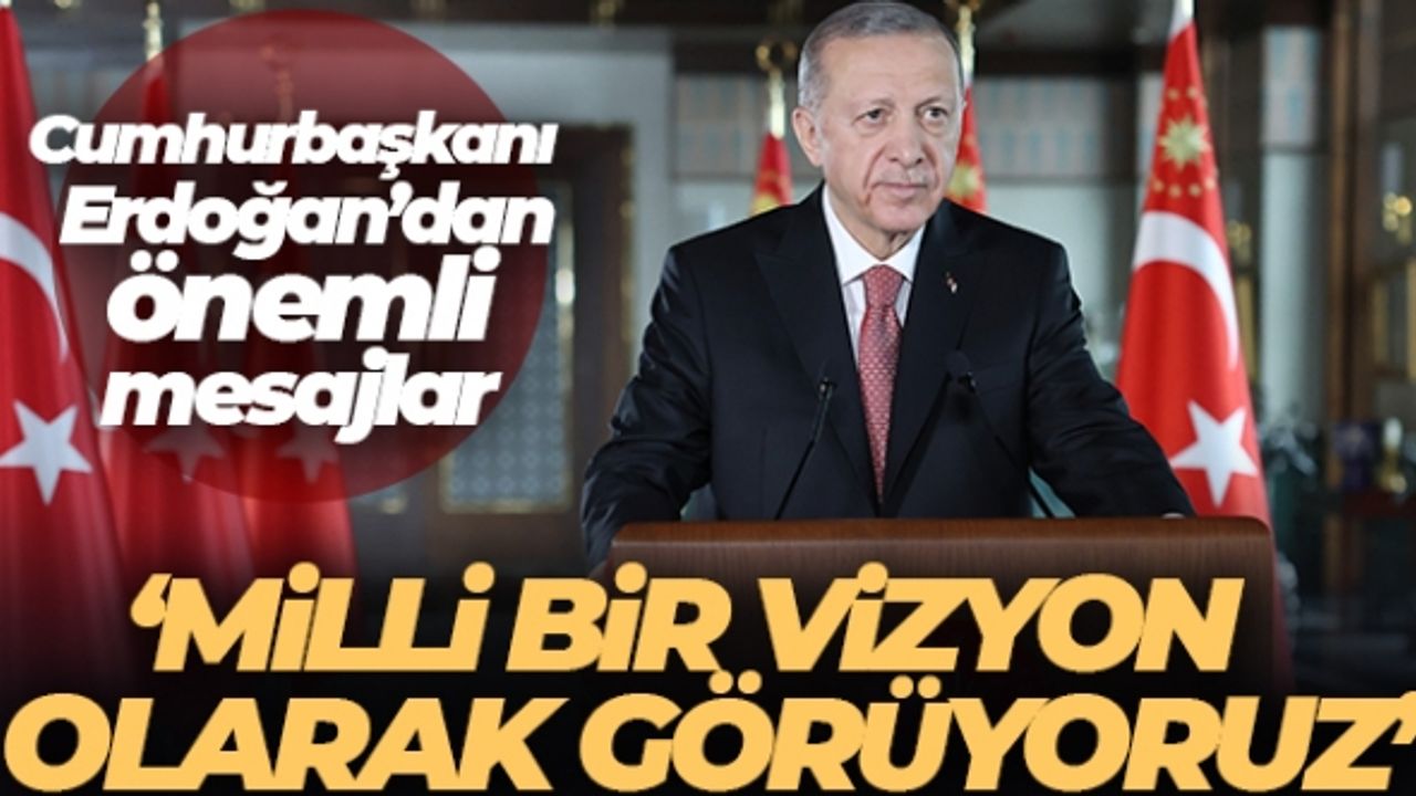 Cumhurbaşkanı Erdoğan: 'Milli bir vizyon olarak görüyoruz'
