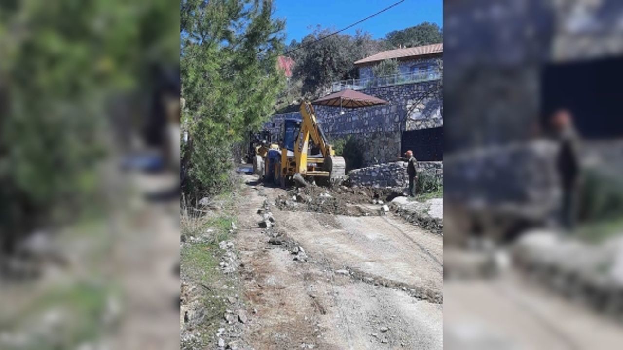 Ortaca’nın kırsal mahallelerinde yol bakım ve onarım çalışması