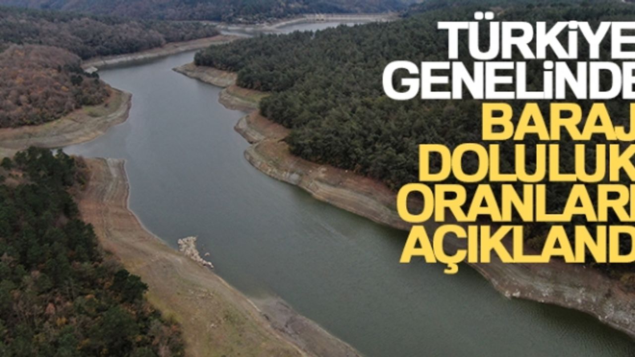 Türkiye genelinde baraj doluluk oranları açıklandı