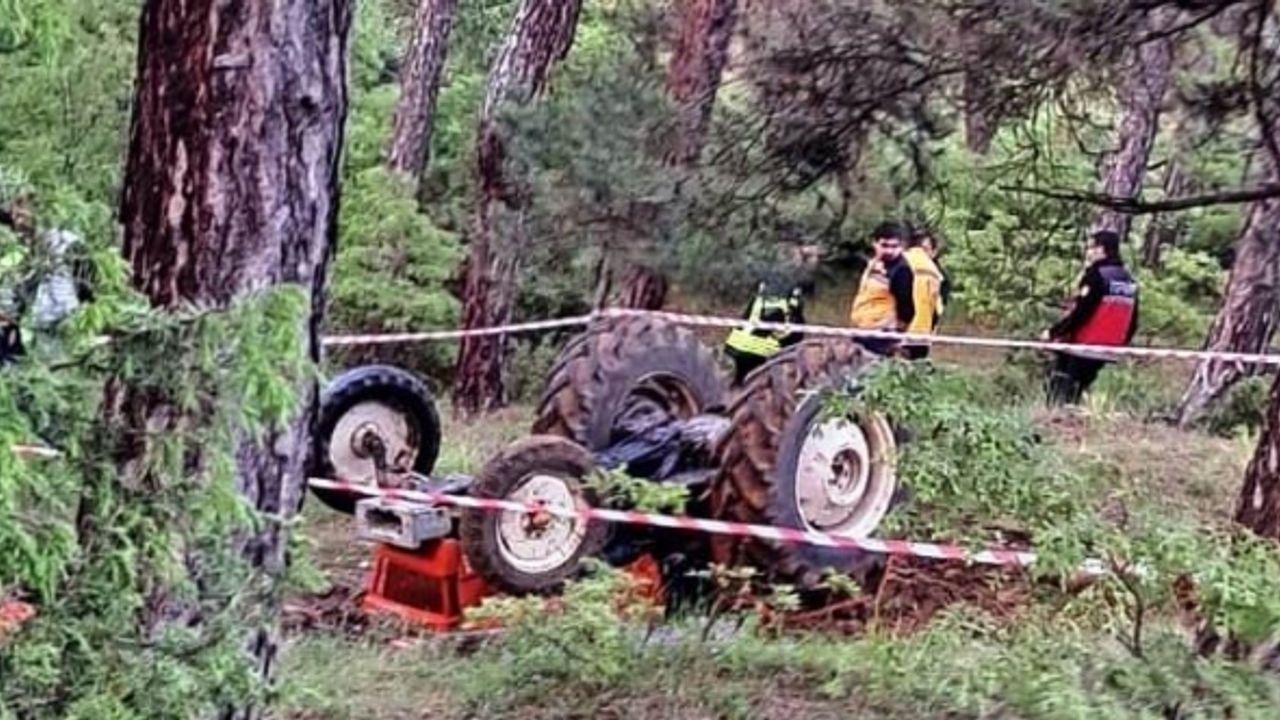 Tavşanlı’da devrilen traktörün sürücüsü hayatını kaybetti