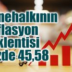 Hanehalkının enflasyon beklentisi yükseldi: Yüzde 45,58’e çıktı