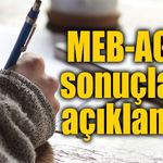 MEB-AGS sonuçları açıklandı