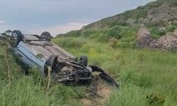 Erdek’te trafik kazasında araç takla attı, sürücü yaralandı