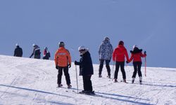 Palandöken’de karla gelen kayak keyfi
