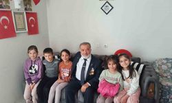 Hisarcık Cumhuriyet İlkokulu öğrencilerinden Kıbrıs Gazisine ziyaret