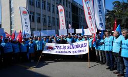 Enerji işçileri, DSİ Bölge Müdürlüğü önünde toplanarak taleplerde bulundu