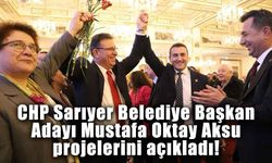CHP Sarıyer Belediye Başkan Adayı Mustafa Oktay Aksu projelerini açıkladı!