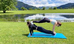 Artvin'de yılda sadece 2 ay ortaya çıkan Usot Gölü'nde yoga yapmak için buluştular