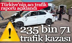 Türkiye'de 235 bin 71 adet ölümlü yaralanmalı trafik kazası meydana geldi