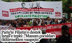 Paris'te Filistin'e destek İsrail’e tepki: “Masum çocukları öldürmekten vazgeçin”