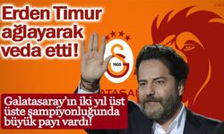 Erden Timur, Galatasaray Sportif A.Ş. Başkan Vekilliğinden ayrıldığını açıkladı