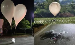 Kuzey Kore’nin çöp dolu balonu Güney Kore Devlet Başkanlığı Ofisi'ne indi