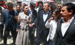 CHP Genel Başkanı Özgür Özel, Selçuk'ta yangın alanında incelemede bulundu