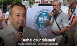 Din görevlileri Tanju Özcan’ı protesto etti