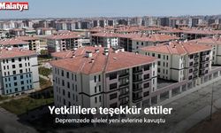 Malatyalı depremzede aileler yeni evlerine kavuştu