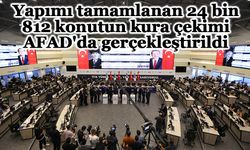 Yapımı tamamlanan 24 bin 812 konutun kura çekimi AFAD'da gerçekleştirildi