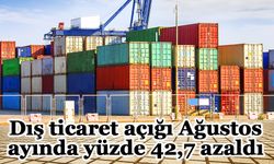 Dış ticaret açığı Ağustos ayında yüzde 42,7 azaldı