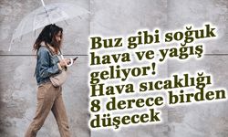 Buz gibi soğuk hava ve yağış geliyor! Hava sıcaklığı 8 derece düşecek