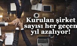 Kurulan şirket sayısı her geçen yıl azalıyor!