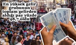 En yüksek gelir grubunun toplam gelirden aldığı pay yüzde 48,7 oldu