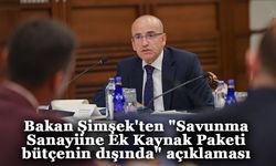 Bakan Şimşek'ten "Savunma Sanayiine Ek Kaynak Paketi bütçenin dışında" açıklaması