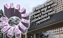 5 milyon liranın üzerinde vergi ve ceza borcu bulunan mükelleflerin listesi yayımlandı