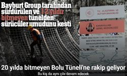 Yapım işi Bayburt Group tarafından sürdürülen ve 12 yıldır bitmeyen tünelden sürücüler umudunu kesti