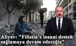 Aliyev: "Filistin'e insani destek sağlamaya devam edeceğiz"