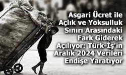 Asgari Ücret ile Açlık ve Yoksulluk Sınırı Arasındaki Fark Giderek Açılıyor