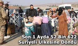 Son 1 Ayda 52 Bin 622 Suriyeli Ülkesine Döndü