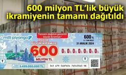 600 milyon TL’lik büyük ikramiyenin tamamı dağıtıldı