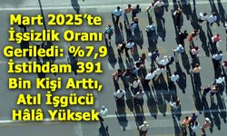 Mart 2025’te İşsizlik Oranı Geriledi: %7,9