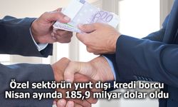 Özel sektörün yurt dışı borcu 185,9 milyar dolara ulaştı