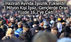 Haziran Ayında İşsizlik Yükseldi: 3 Milyon Kişi İşsiz, Gençlerde Oran Yüzde 16,2'ye Çıktı