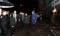 Bakan Yerlikaya Yıkılan 3 bina ve 1 iş yerinde incelemelerde bulundu