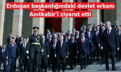 Erdoğan başkanlığındaki devlet erkanı Anıtkabir’i ziyaret etti