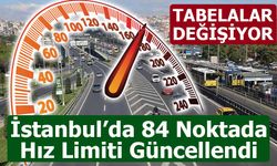 İstanbul’da 84 Noktada Hız Limiti Güncellendi