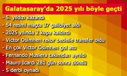 Galatasaray'da 2025 yılı böyle geçti