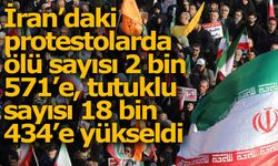 İran’daki protestolarda ölü sayısı 2 bin 571’e, tutuklu sayısı 18 bin 434’e yükseldi