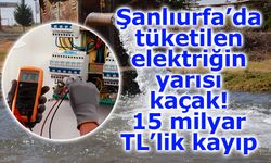 Şanlıurfa’da tüketilen elektriğin yarısı kaçak: 15 milyar TL’lik kayıp