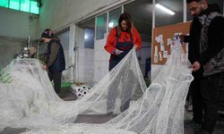 Karadeniz somonunun koruyucu ağlarına Tokat’tan kadın eli