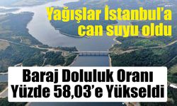 İstanbul’da Baraj Doluluk Oranı Yağışlarla Yüzde 58,03’e Yükseldi